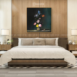 Tranh Canvas Tĩnh Vật Cổ Điển Nền Đen
