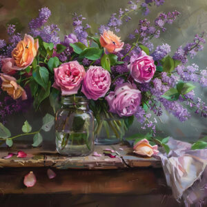 Alternative view of Tranh Canvas Bình Hoa Thủy Tiên - Tinh Tế & Sang Trọng