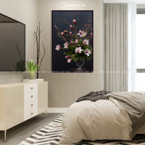 Tranh Canvas Bình Hoa Mộc Lan