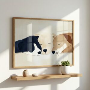 Tranh Canvas Bộ 3 Chú Chó